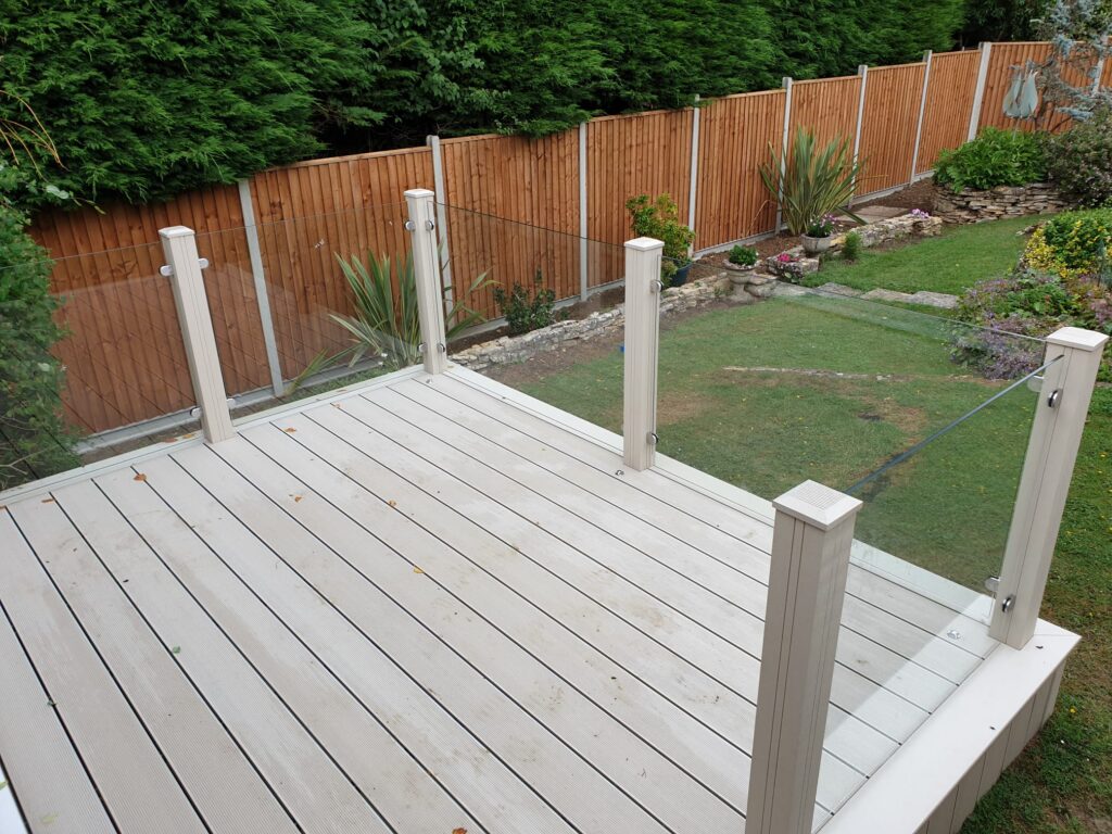 Glass walled decking